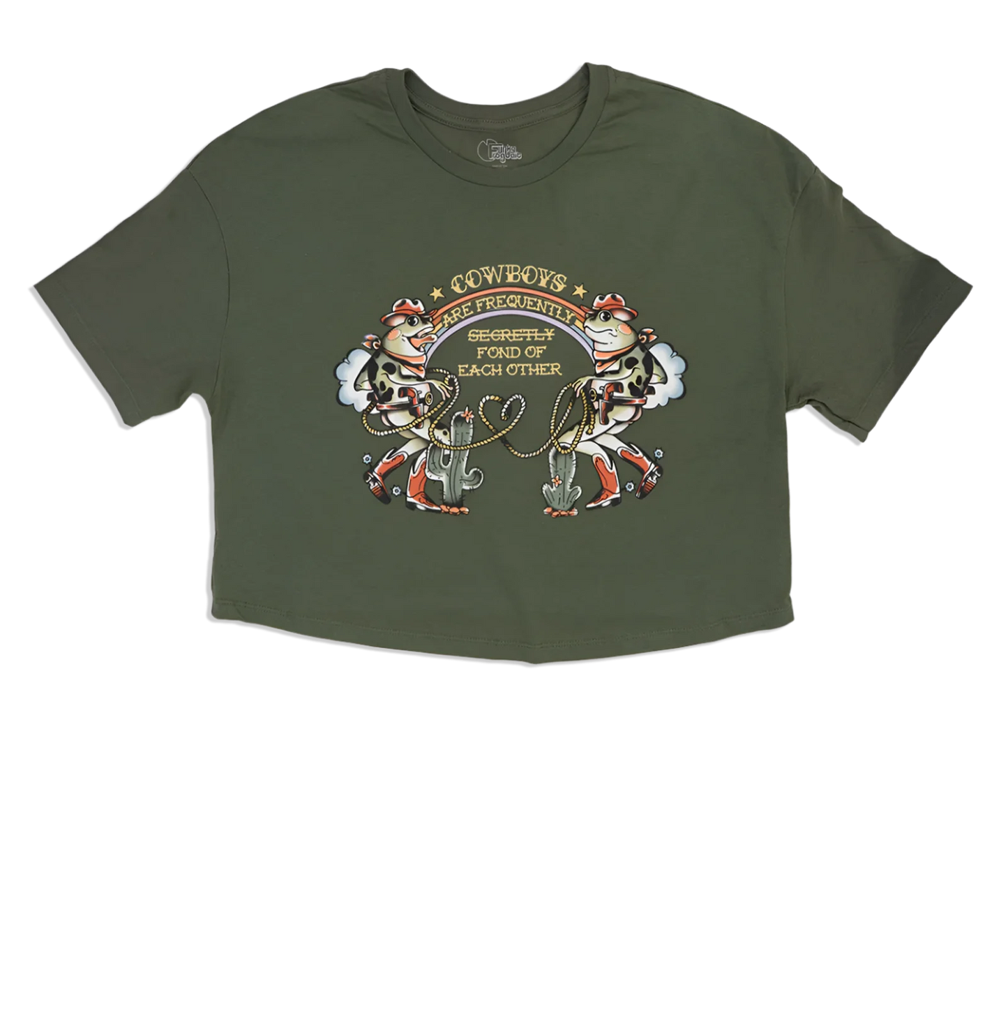 Frog Pardners Crop T-Shirt - Green